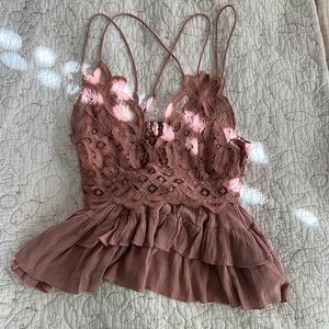free people lace flowy top